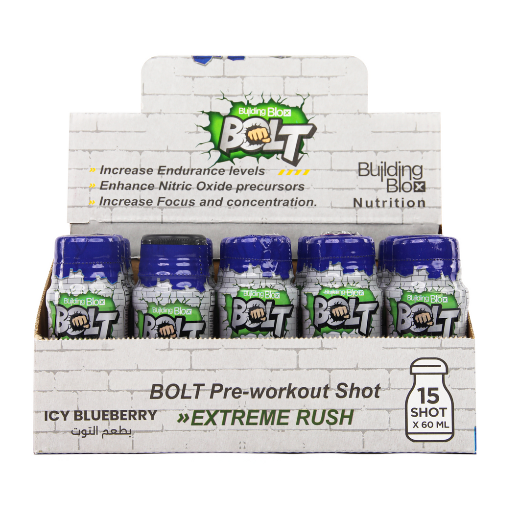 BOLT Pre-workout (Blueberry - Pack of 15 Shot)