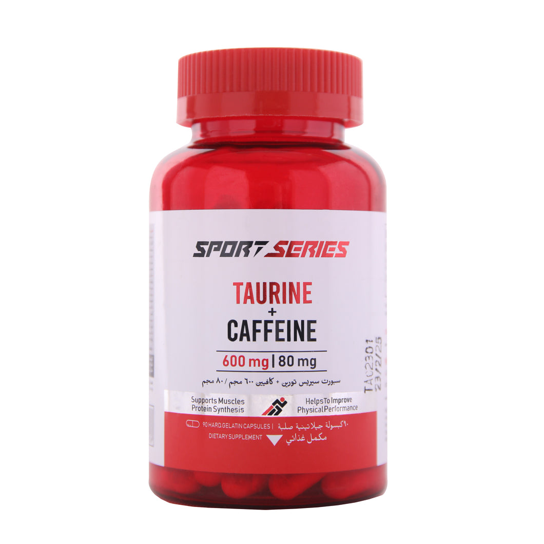 Sport Series Taurine + Caffeine 600 mg/80 mg- 90 Capsules